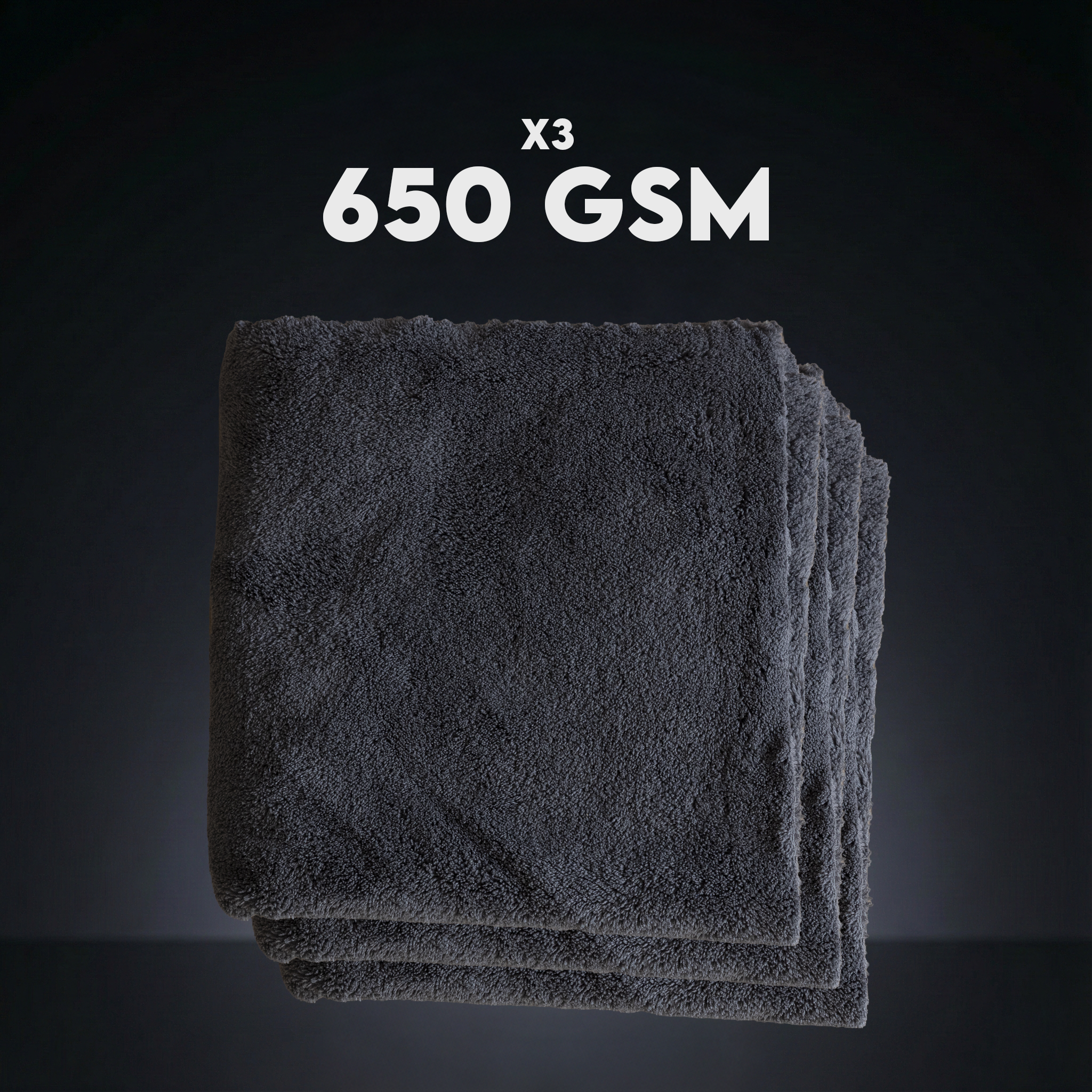 Pack 3x Microfibres Grises - 650GM